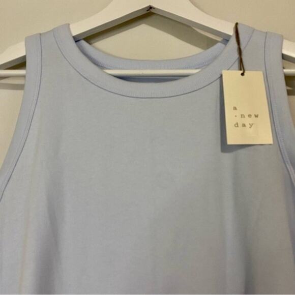 A New Day Women’s Basic Ribbed Tank Top Airy Blue NWT - Picture 2 of 7
